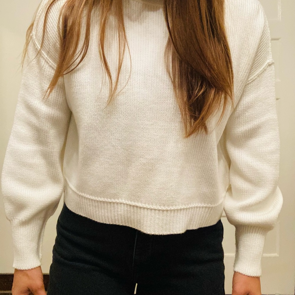 White Long Sleeved Sweater